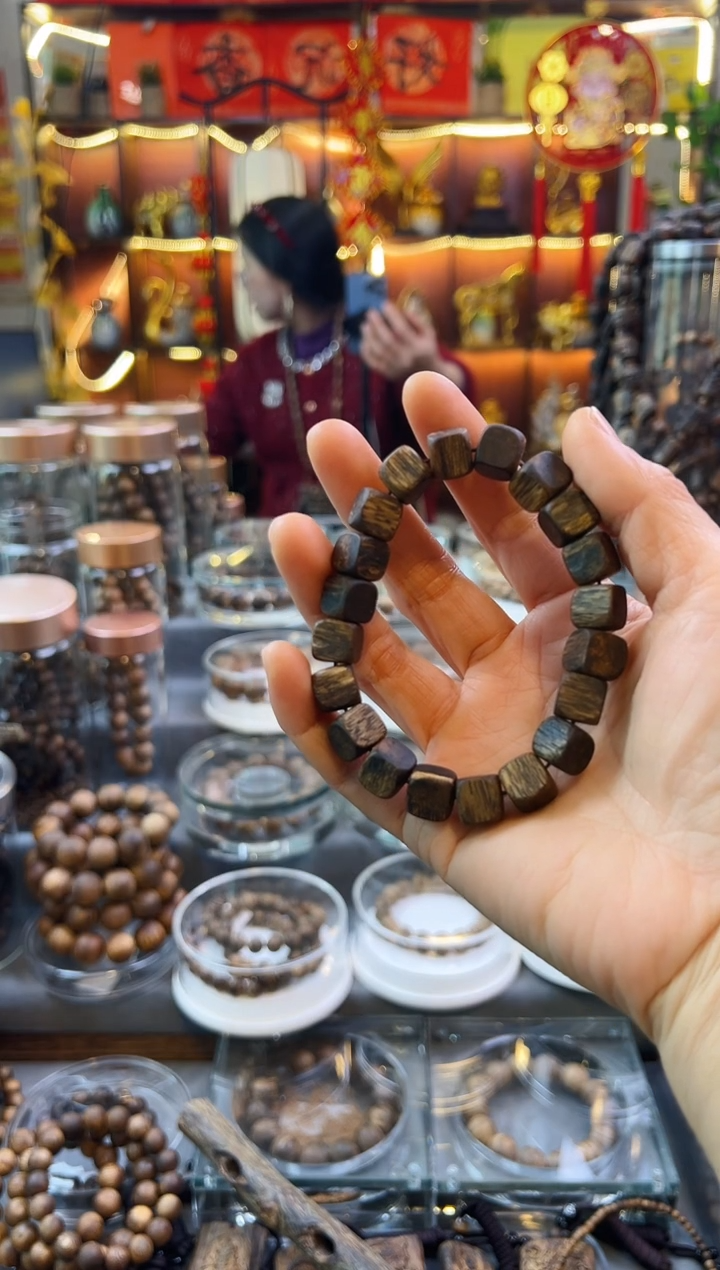 【闪购商品】沉香手串棋楠方珠单圈