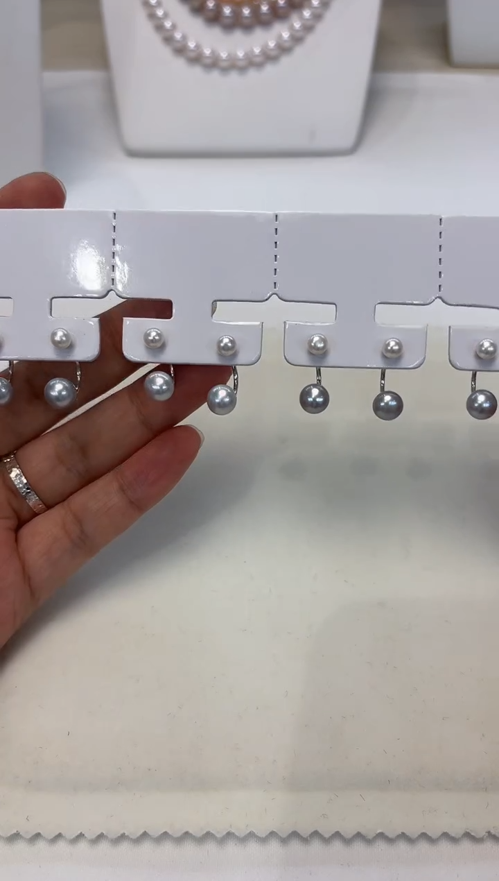 银S925镶嵌淡水珍珠耳饰多样性发货只发一对