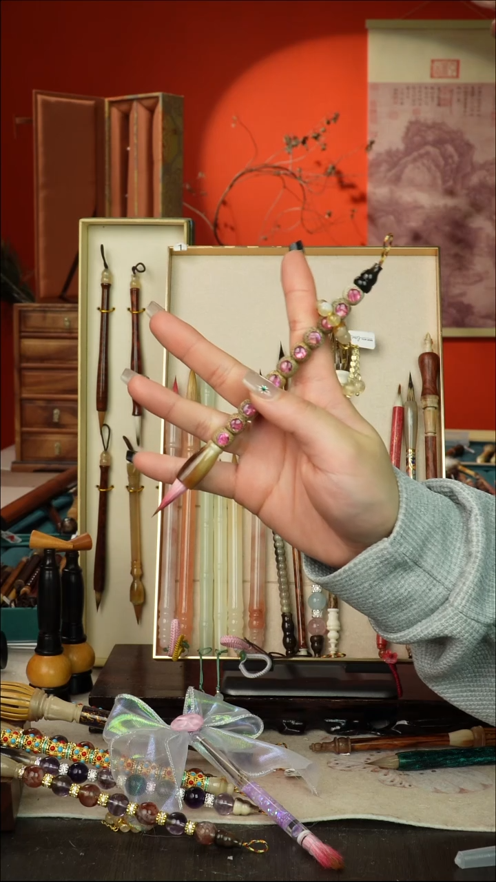 560号闪孤品高货毛笔链接 清水试笔 蘸墨不退