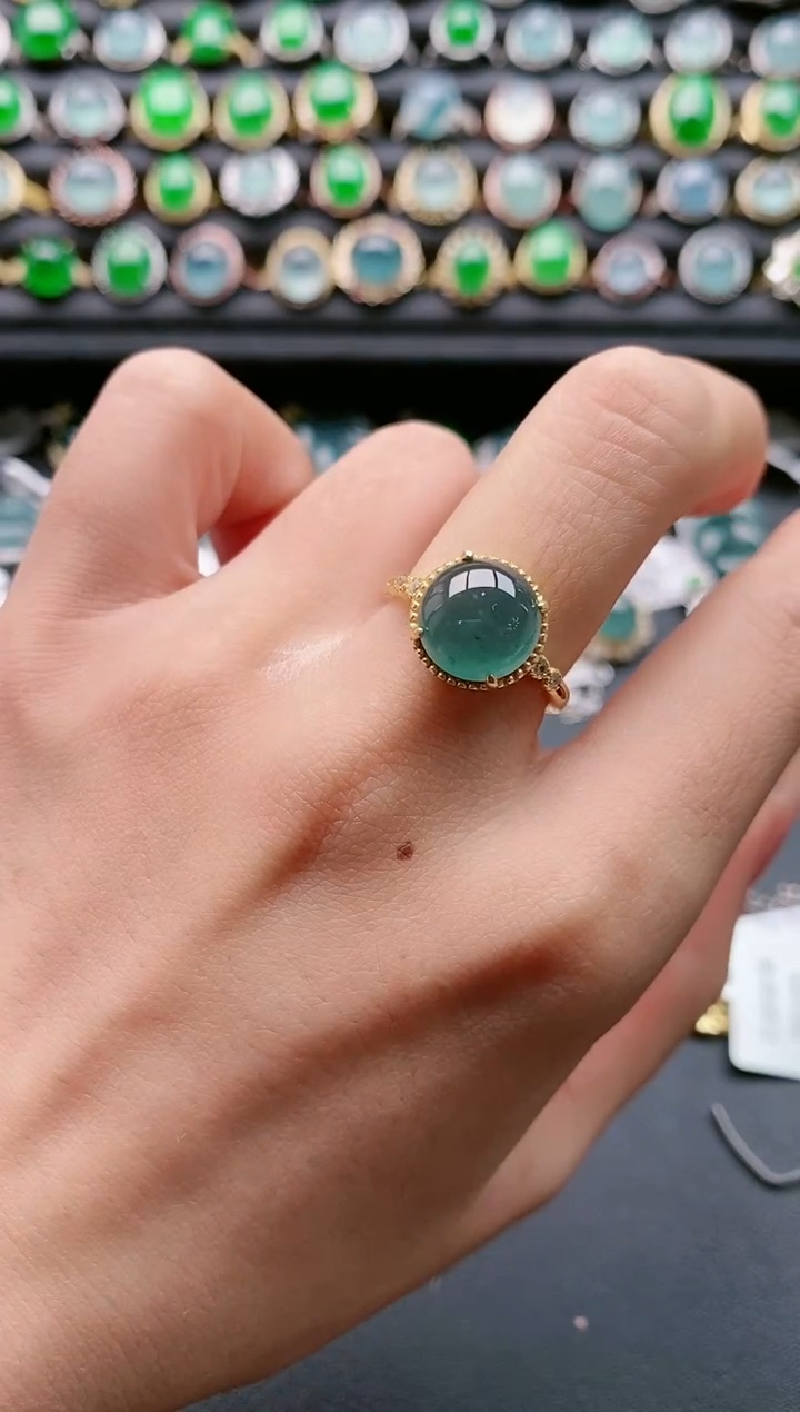 【闪购商品】翡翠戒指银S925镶嵌1111111