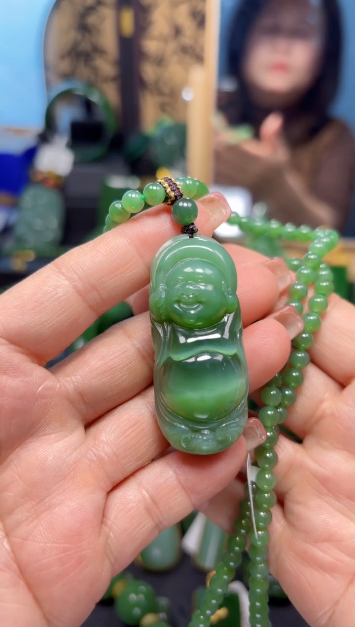 【闪购商品】和田玉（碧玉）吊坠(赠链)未镶嵌1