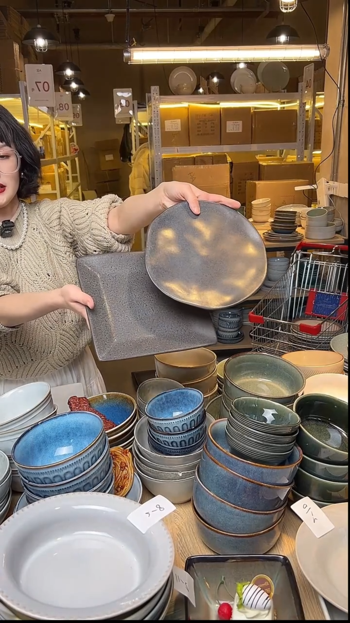 瓷55外贸尾货窑变釉下彩默认微瑕