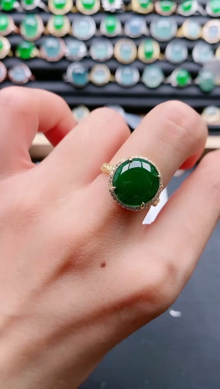 【闪购商品】翡翠戒指银S925镶嵌111111