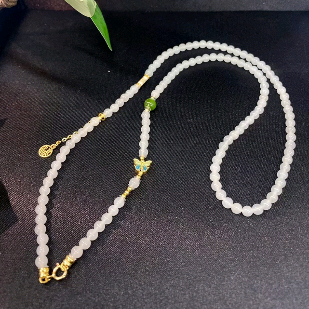 s925白玉diy万能链