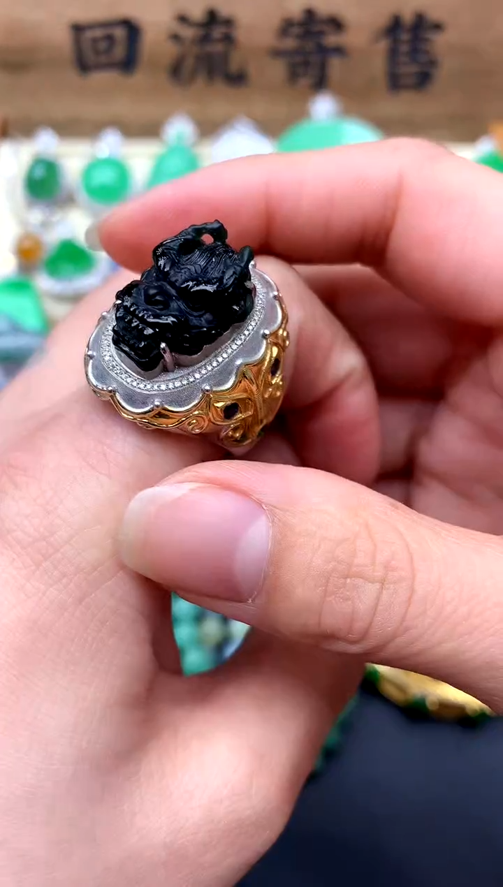 【闪购商品】翡翠戒指18K金镶嵌422-中国好珍宝