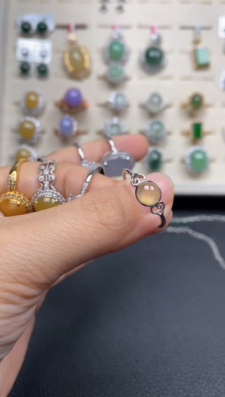 【闪购商品】翡翠戒指银S925镶嵌1111