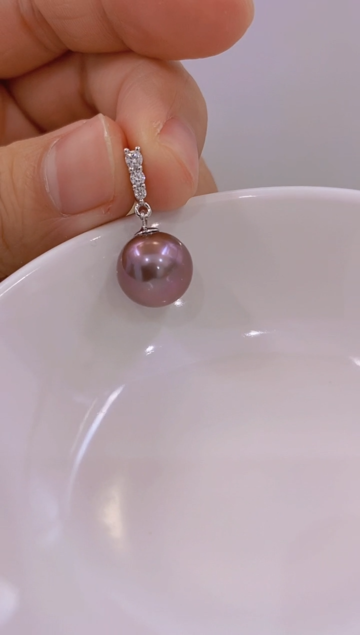 【闪购商品】淡水珍珠hb银S925镶嵌淡水珍珠吊坠@@c1215
