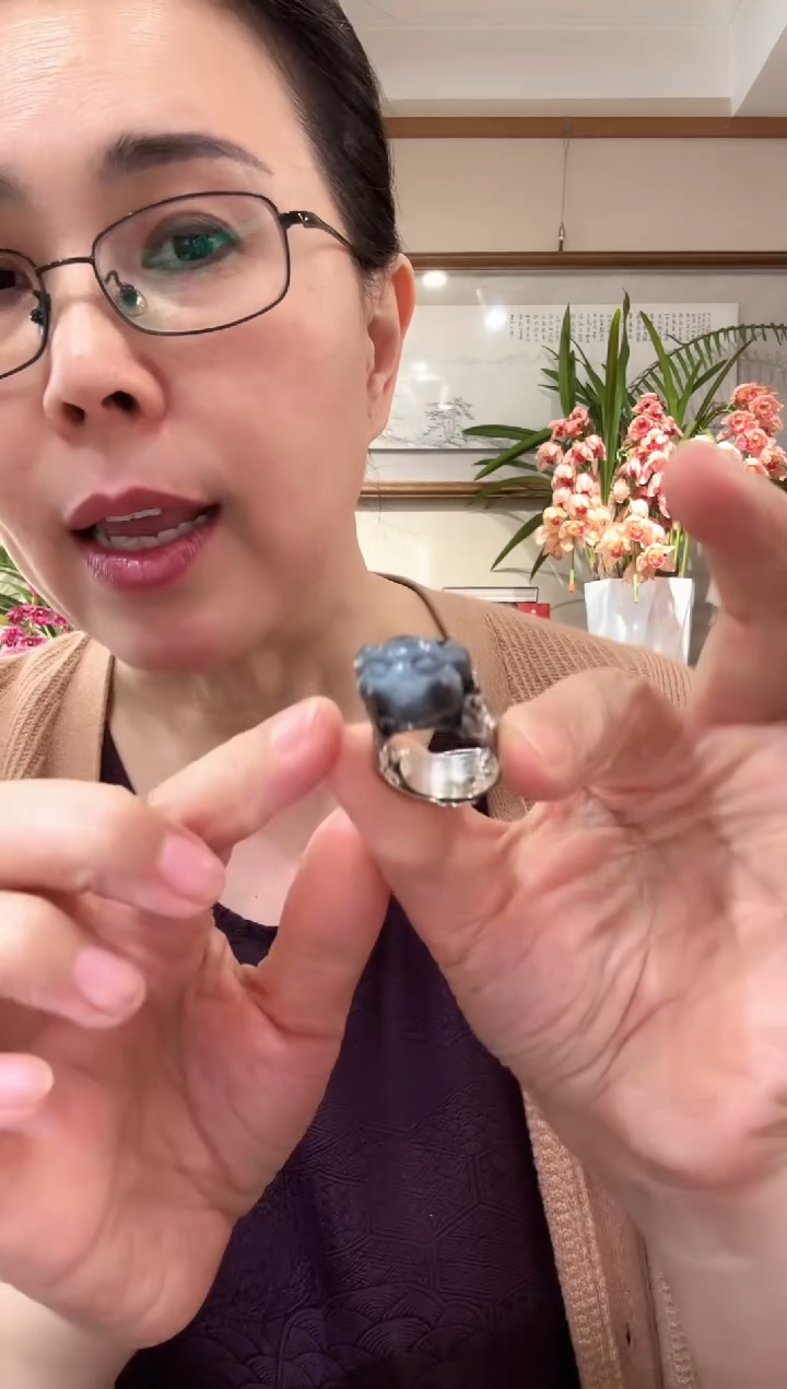 【闪购商品】翡翠戒指银S925镶嵌国风