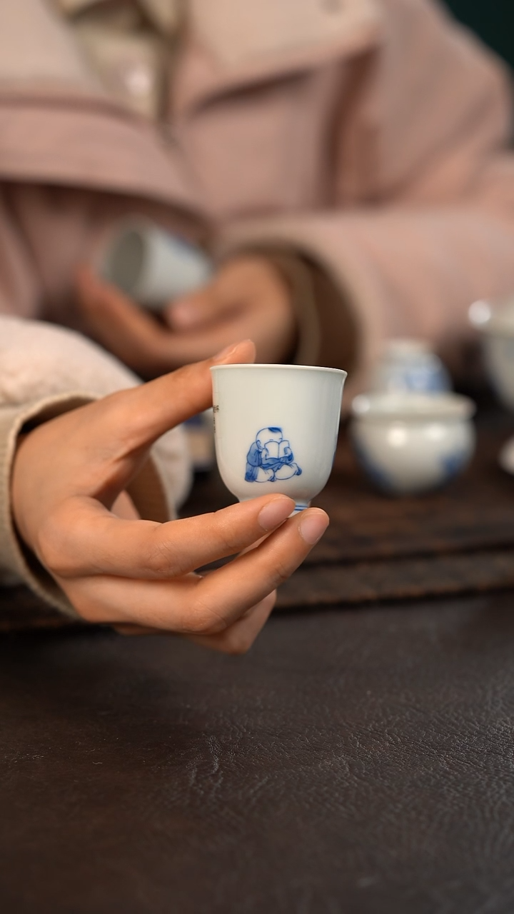 【闪购商品】杯聚澜堂童子看书小闻香杯