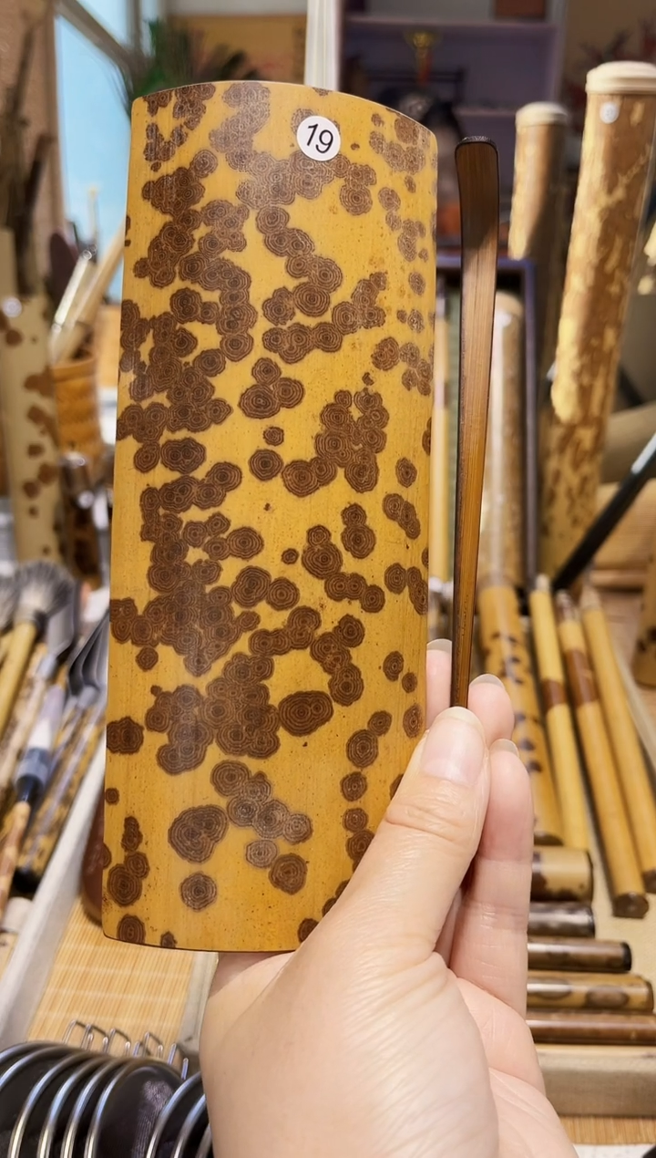 刘*星湘妃竹精品茶则加茶拨