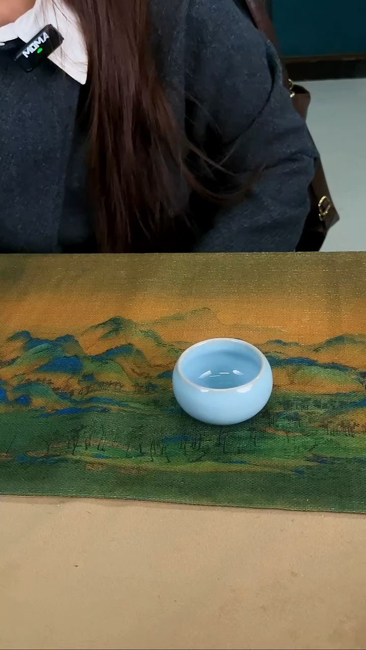 杯子瓷韩红天青釉 小禅定