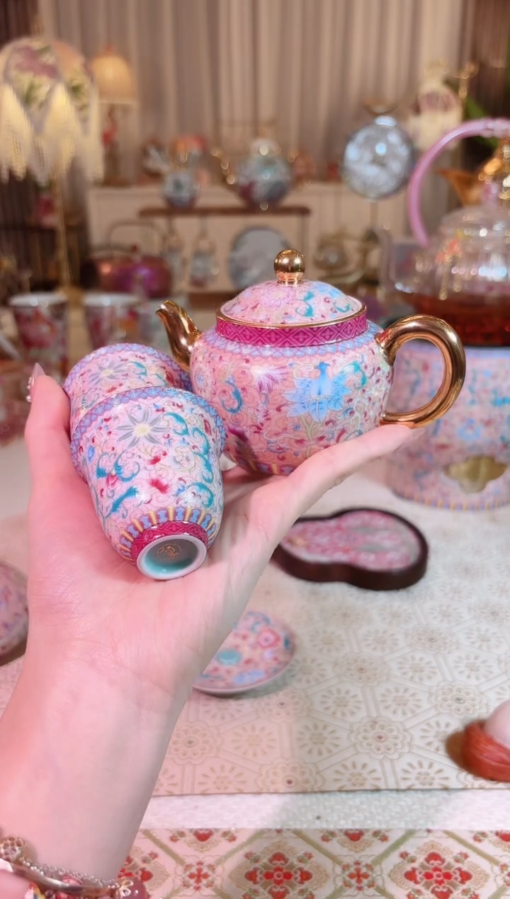 【闪购商品】瓷花开盛世 一壶两杯