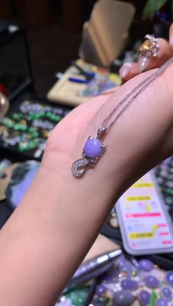 【闪购商品】翡翠吊坠(不含链)银S925镶嵌吊坠