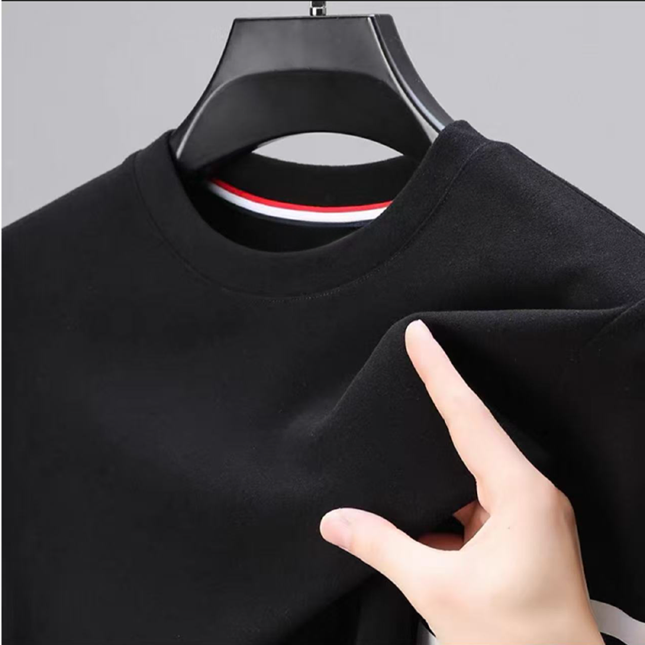 男上衣双面德绒长袖t恤男士秋冬季内搭保暖上衣圆领打底衫潮流