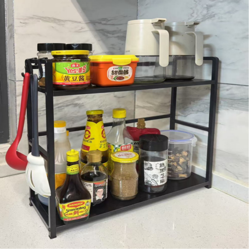 厨房置物架调料架台面酱油瓶调味品油盐酱醋佐料收纳架子用品家用