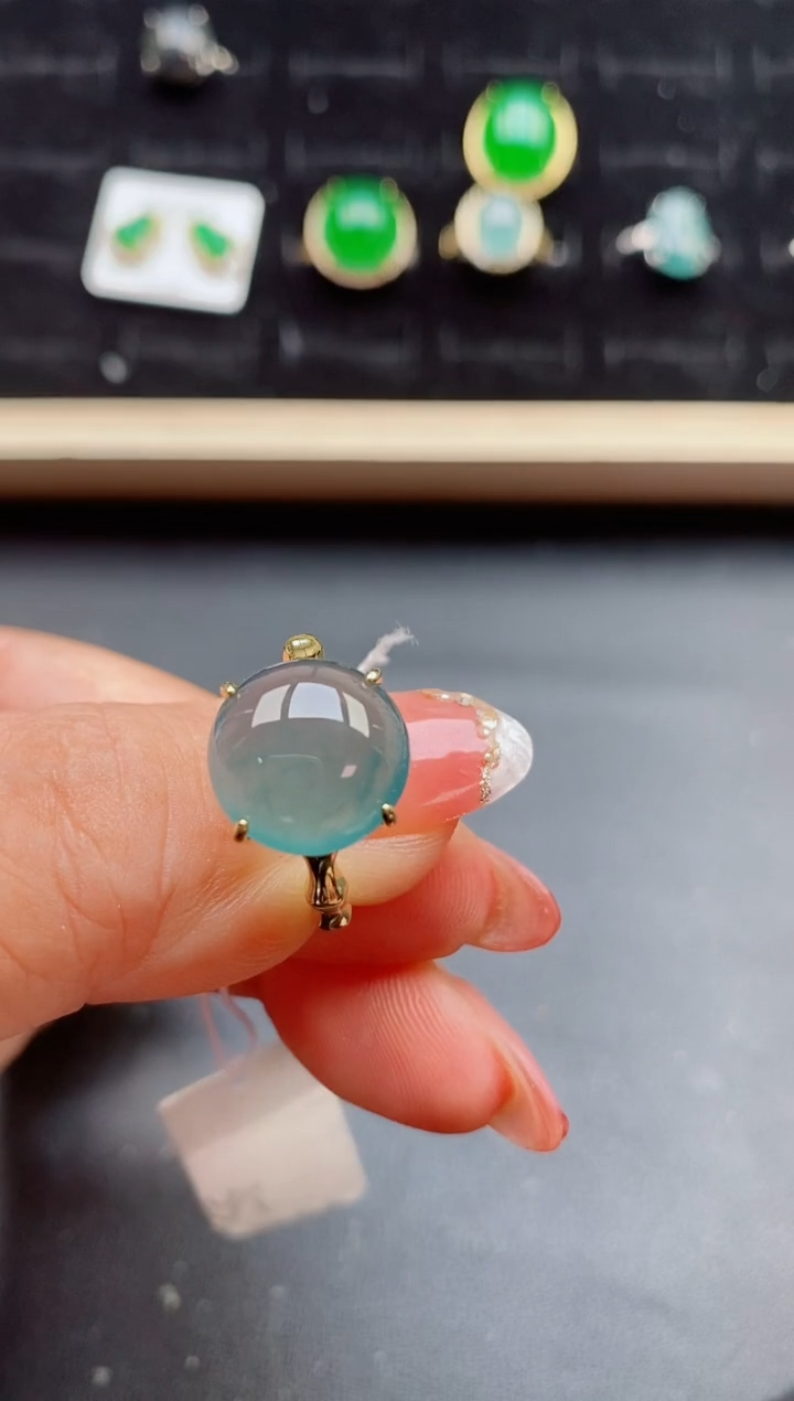 【闪购商品】翡翠戒指银S925镶嵌21221