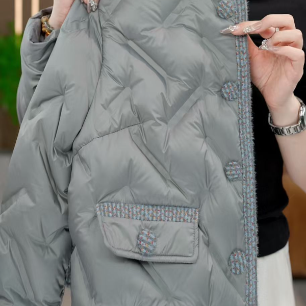 2025杭州原版正品保暖气质减龄修身羽绒R118-QMDD