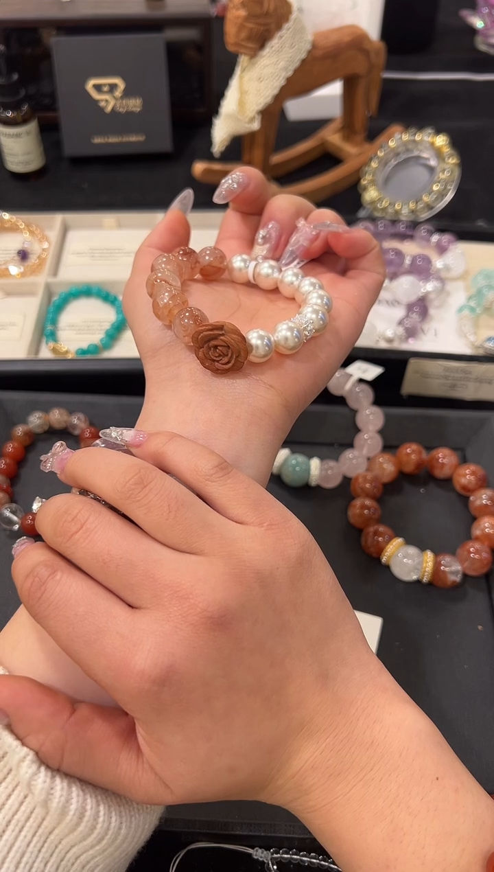 未镶嵌手链水晶f661 干枯玫瑰 设计款手串