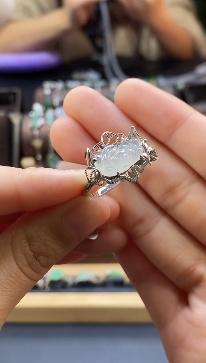 颈饰银S925镶嵌翡翠16956