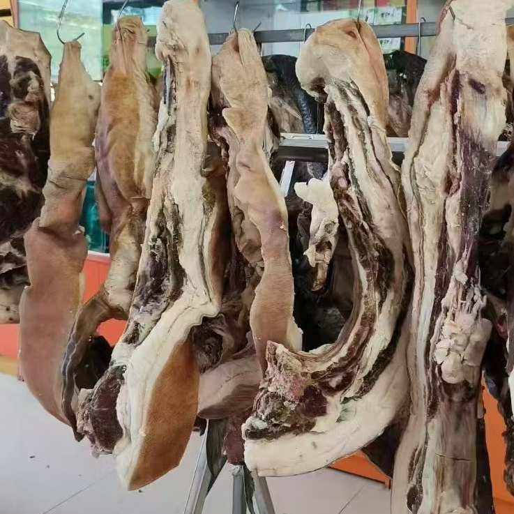 农家土猪腊肉现称 非烟薰
