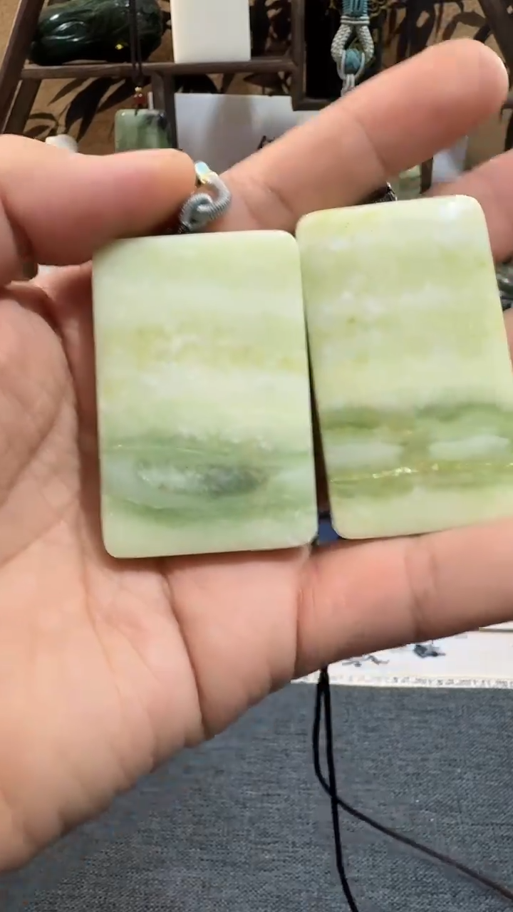 未镶嵌挂件蓝田玉（蛇纹石化大理石玉）蓝田 山水牌多样性选一