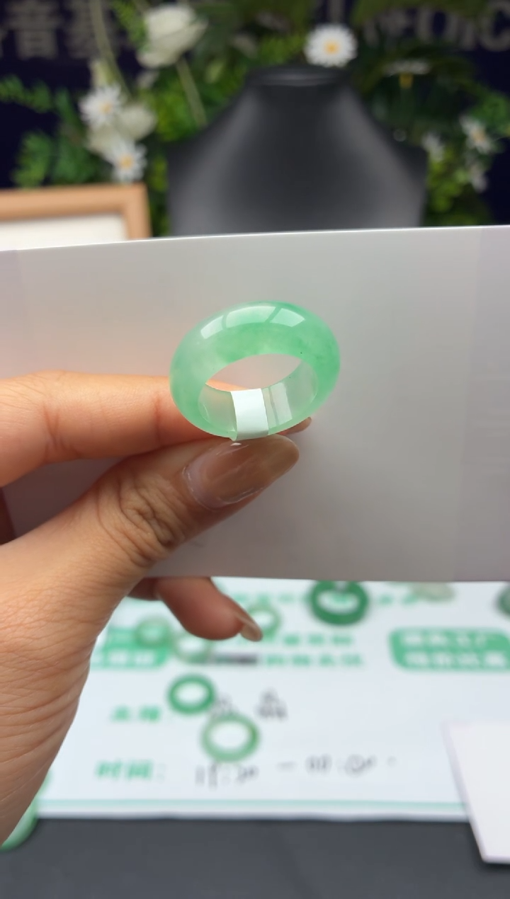 石英质玉未镶嵌戒圈非洲翠戒圈卡16