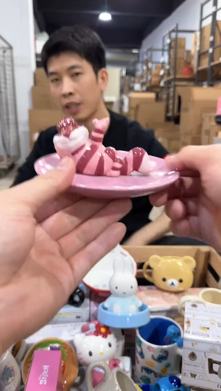 瓷片柴郡猫首饰盘