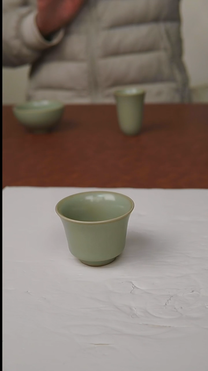 杯子瓷富山严选汝瓷，马蹄杯