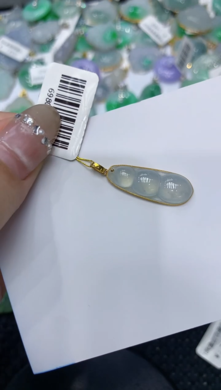 【闪购商品】翡翠颈饰18K金镶嵌222222222