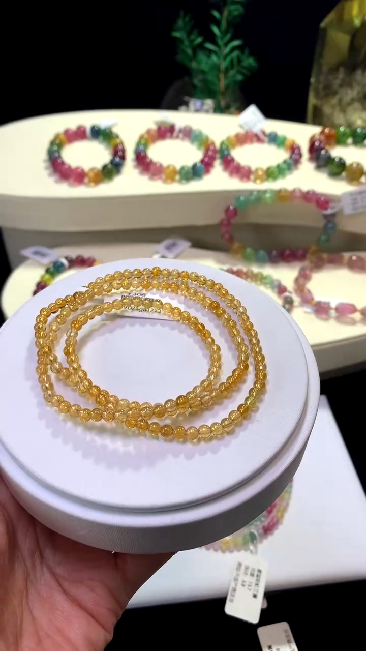 【闪购商品】碧玺手链未镶嵌【梦源珠宝】天然碧玺多圈手链