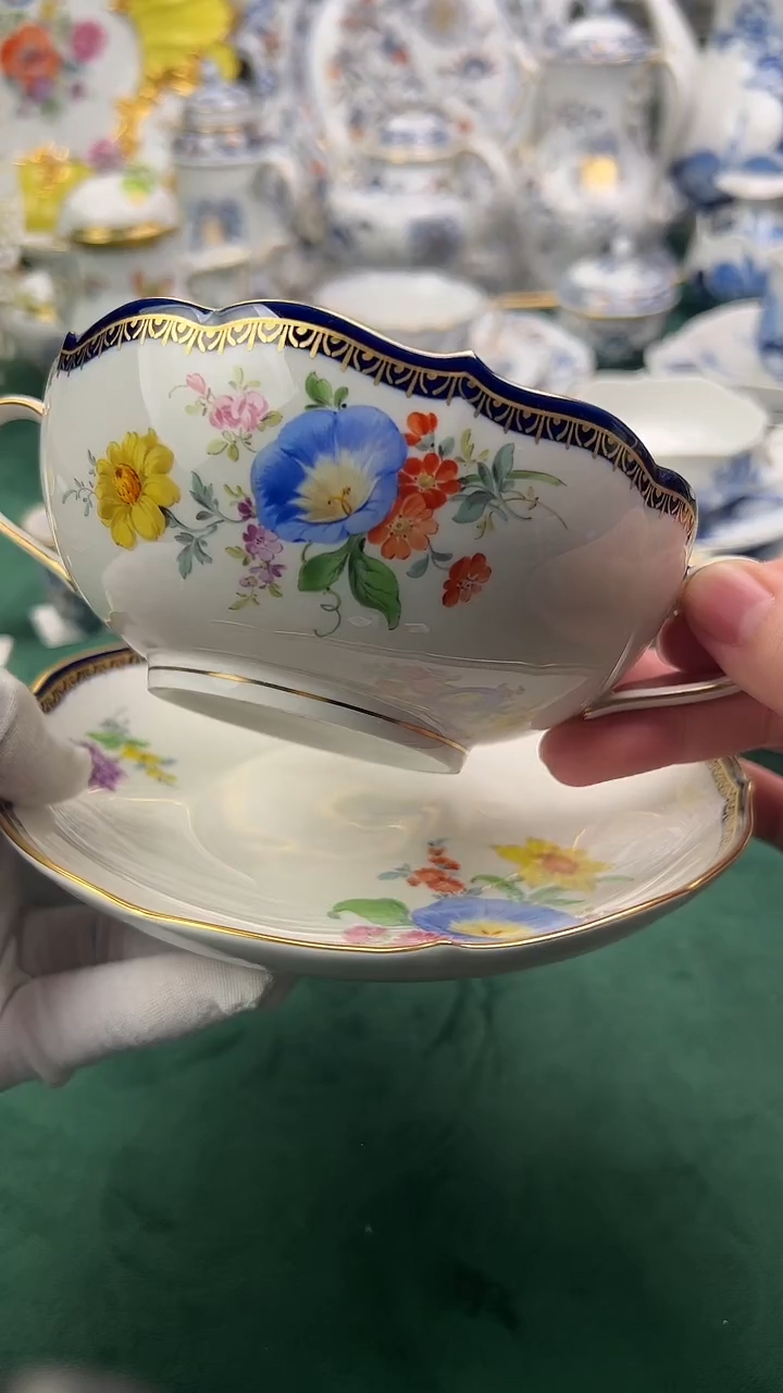 瓷片梅森A边双耳碗一等