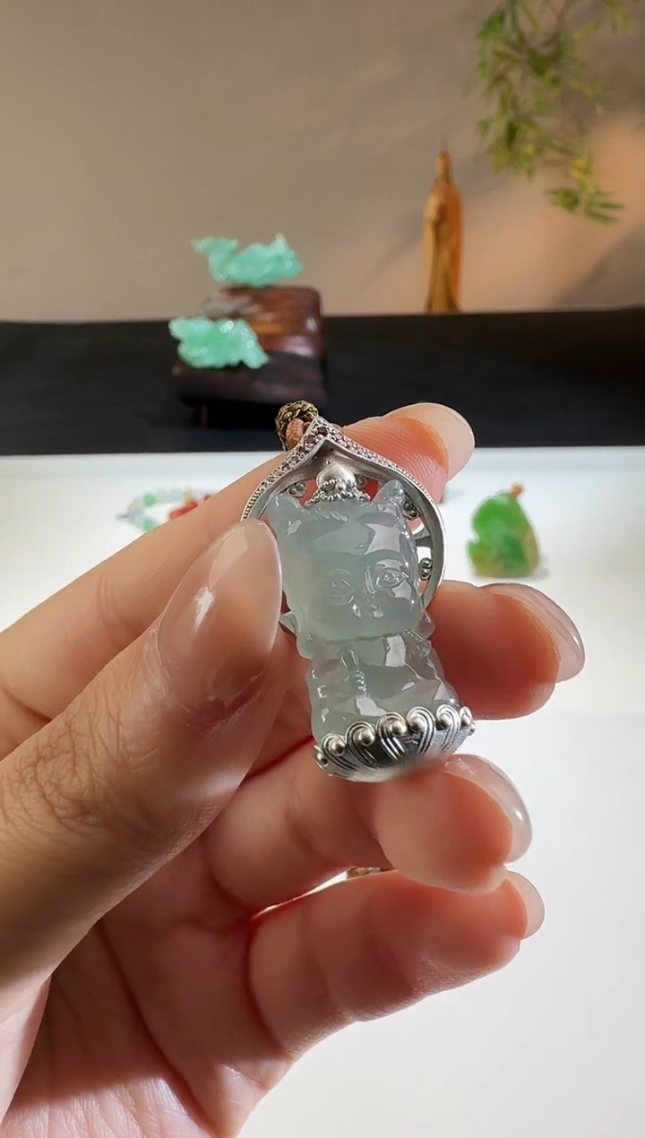 【闪购商品】翡翠颈饰银S925镶嵌【鑫鑫】