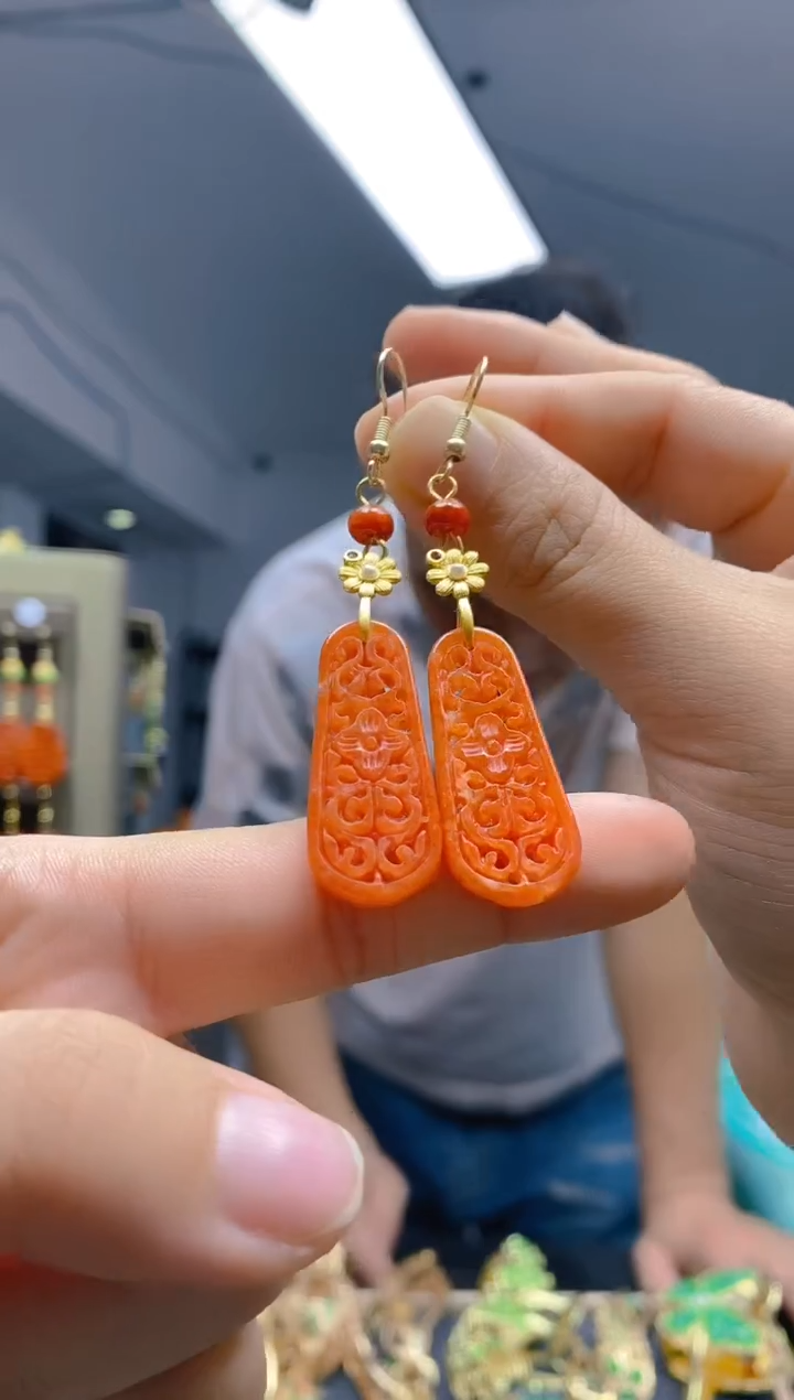 【闪购商品】翡翠耳饰合金092翡翠耳钩