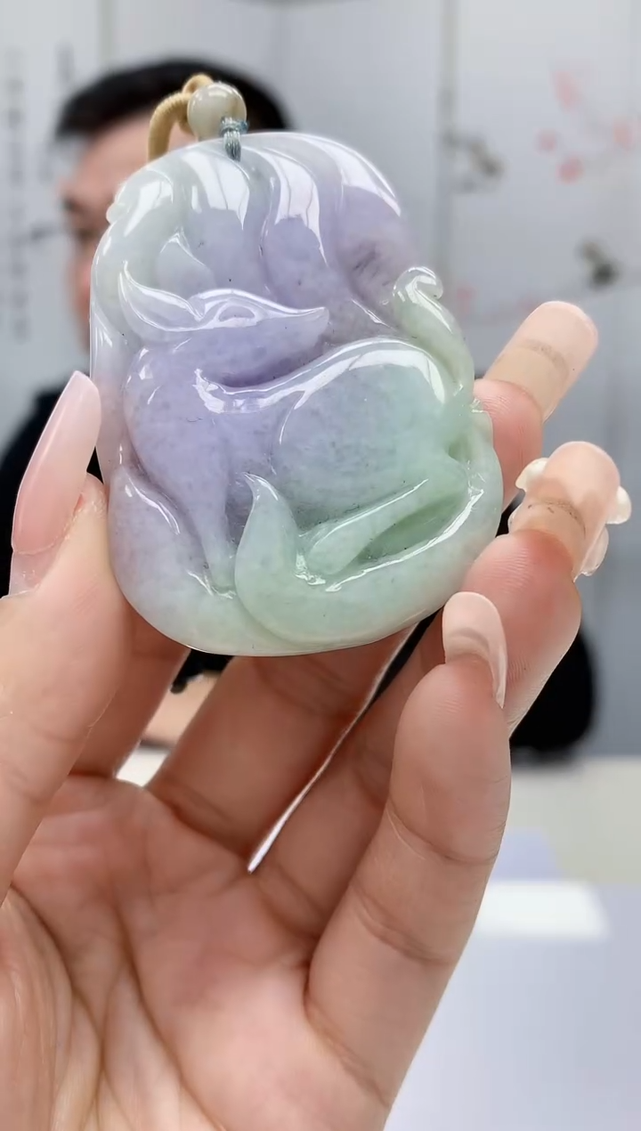 【闪购商品】定制翡翠未镶嵌5152lr-毛货挂件28