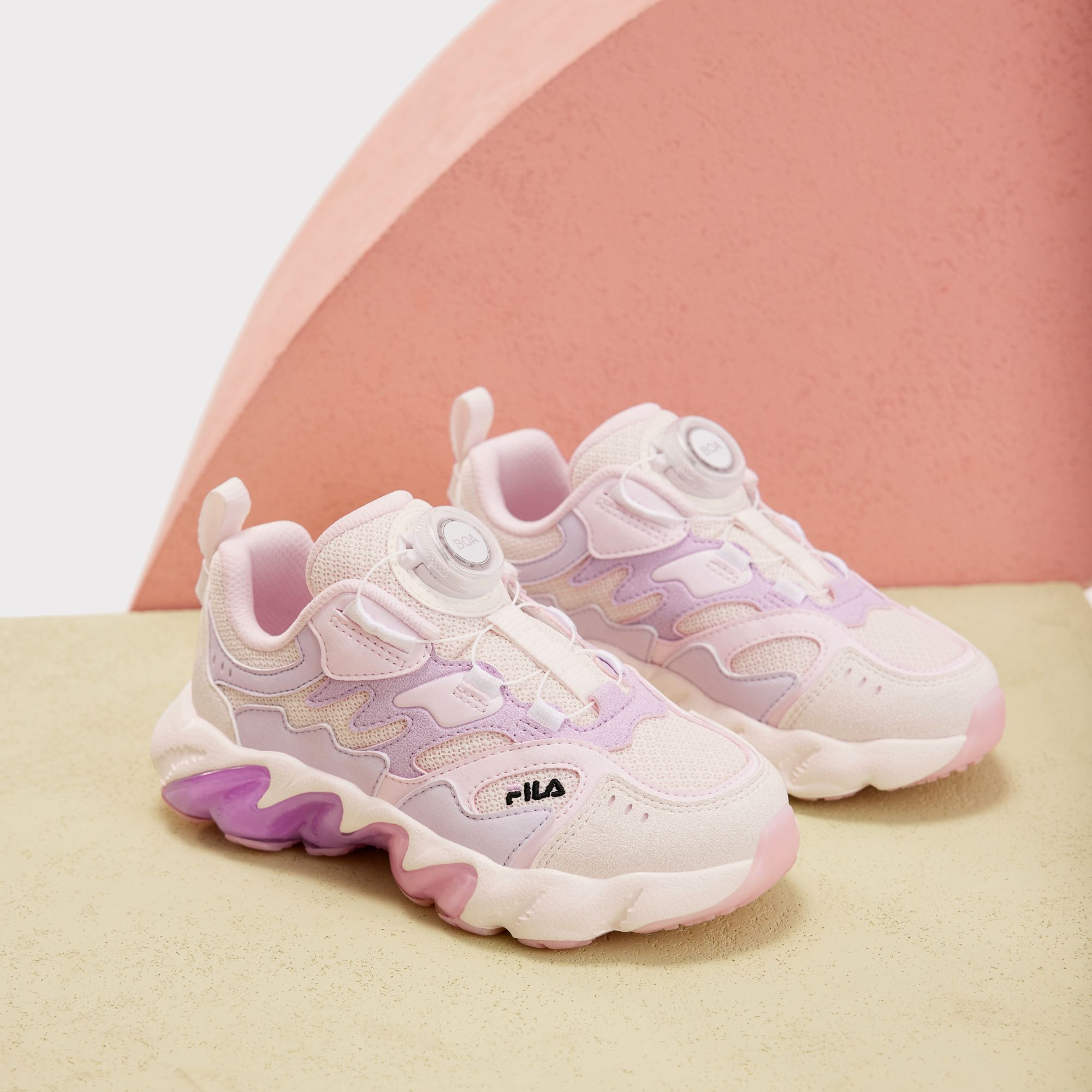 【斐乐儿童】2025年夏季小童欧若风跑鞋篮球鞋闪灯鞋童鞋K14B511606