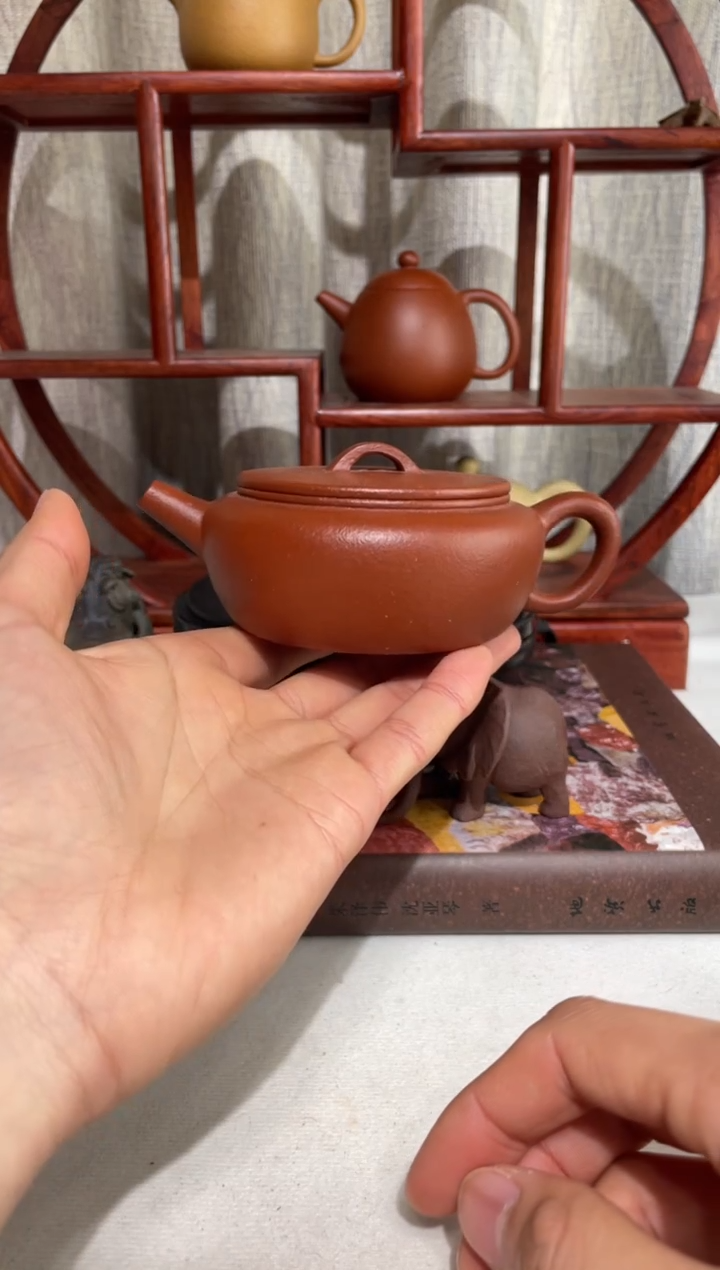 【闪购商品】紫砂茶壶朱泥大红袍大彬诗意