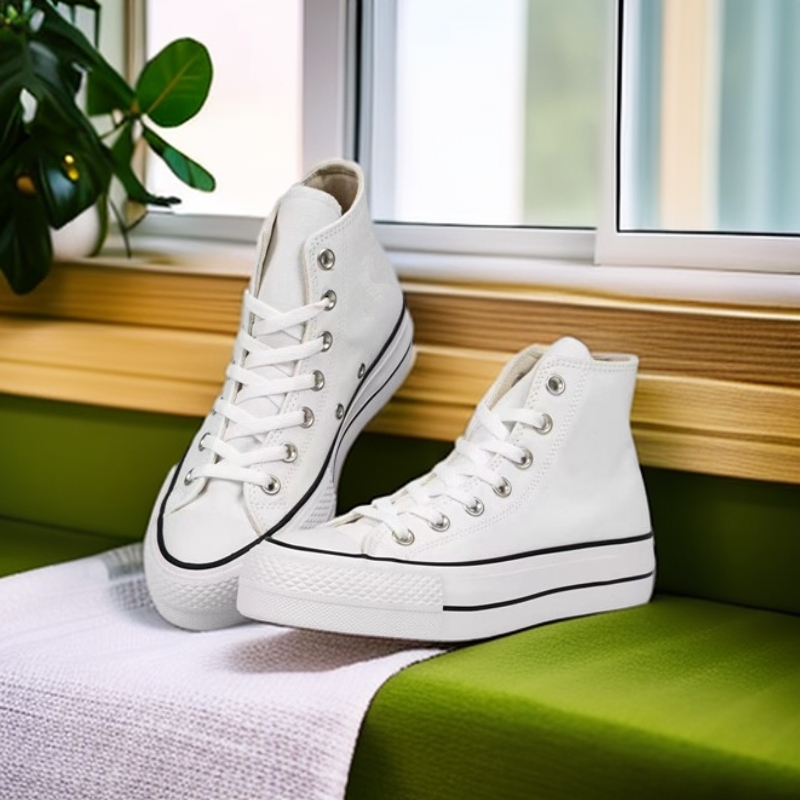 百搭四季高低帮鞋女2025新款学生帆布鞋厚底板鞋休闲鞋男女经典