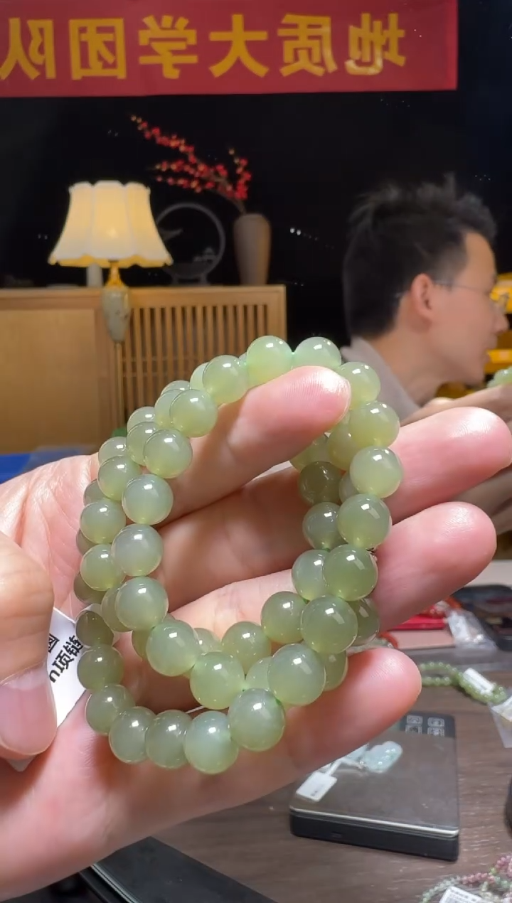 【闪购商品】和田玉项链未镶嵌和田玉晴水圆珠约8mm项链