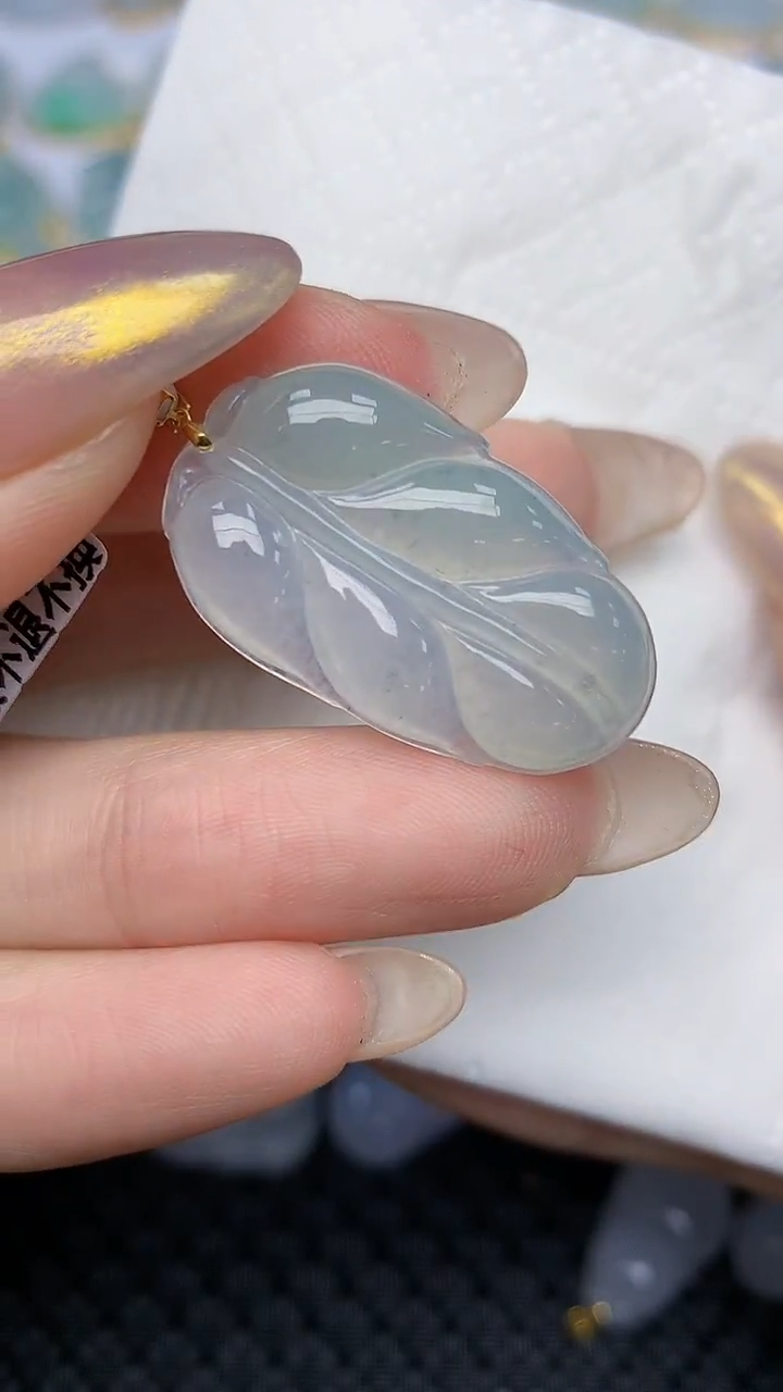 【闪购商品】翡翠颈饰18K金镶嵌天然翡翠A货