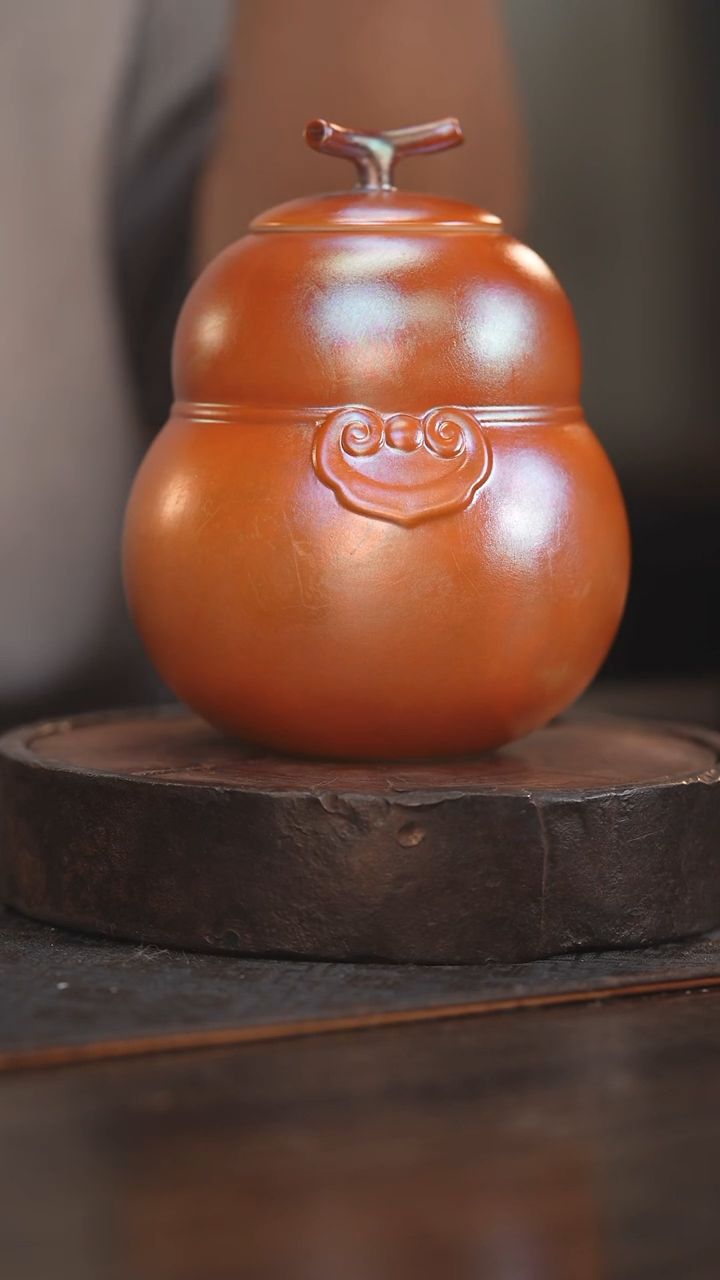 【闪购商品】杯62柴房陶瓷丨金红茶叶罐