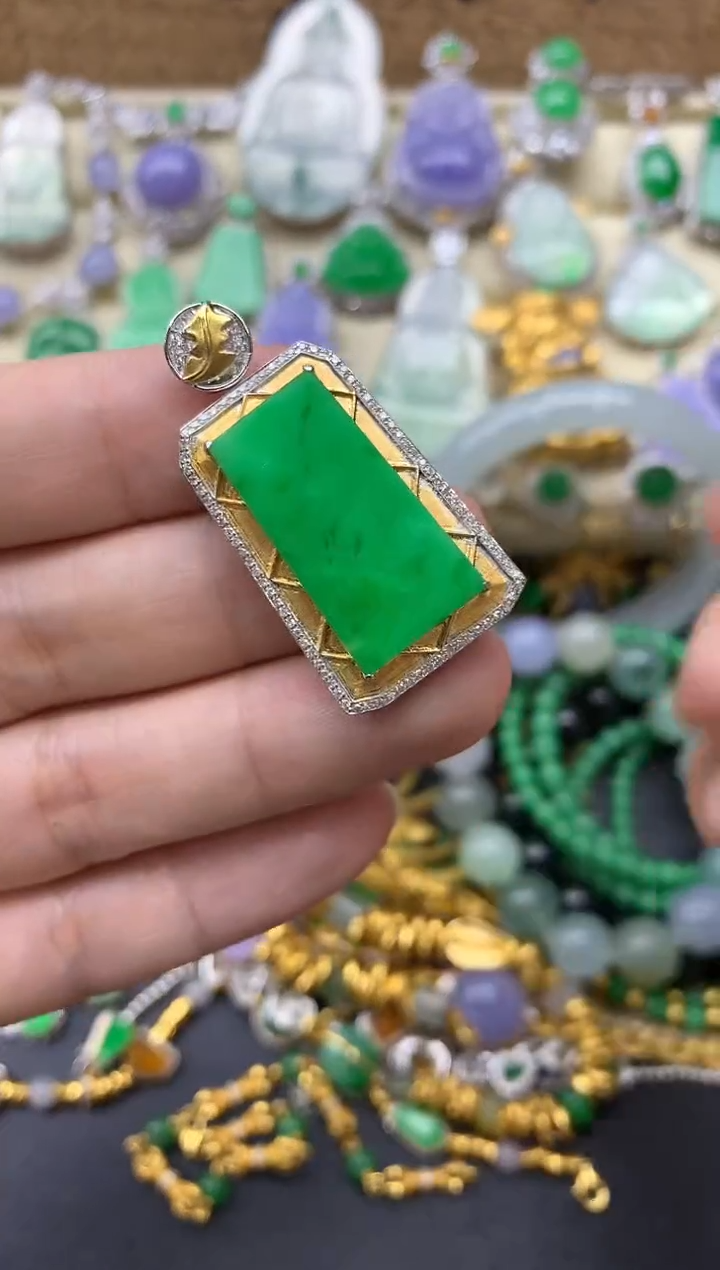 【闪购商品】翡翠颈饰18K金镶嵌421-中国好珍宝