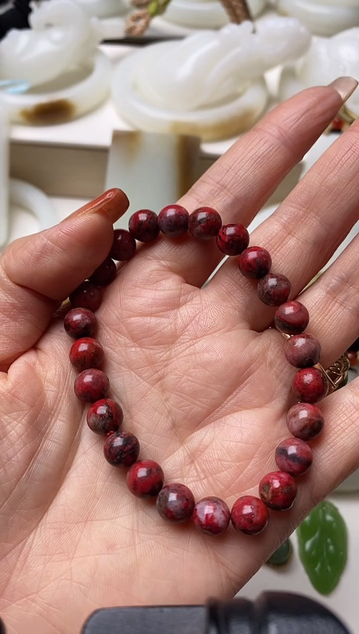 天然辰砂芊*手串