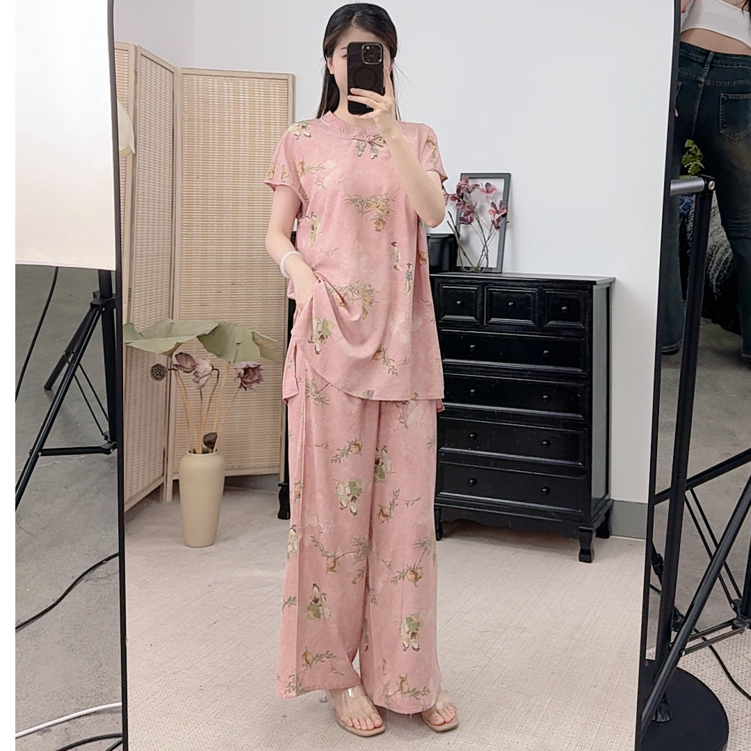 花筵笑【A8072】2025新中式旗袍长款套装