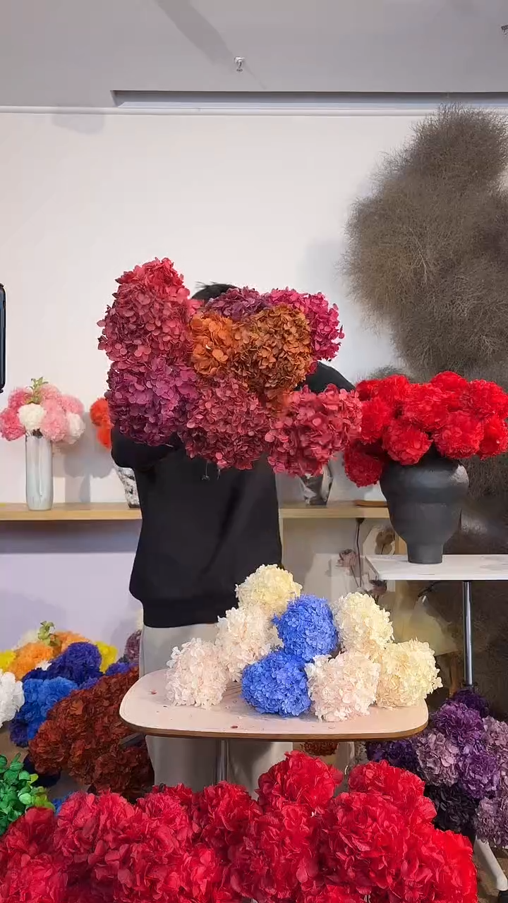 124 吸色永生安娜绣球花球10枝  