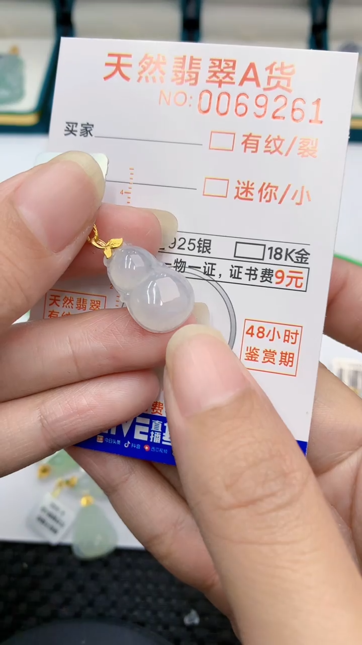 【闪购商品】翡翠颈饰18K金镶嵌            8