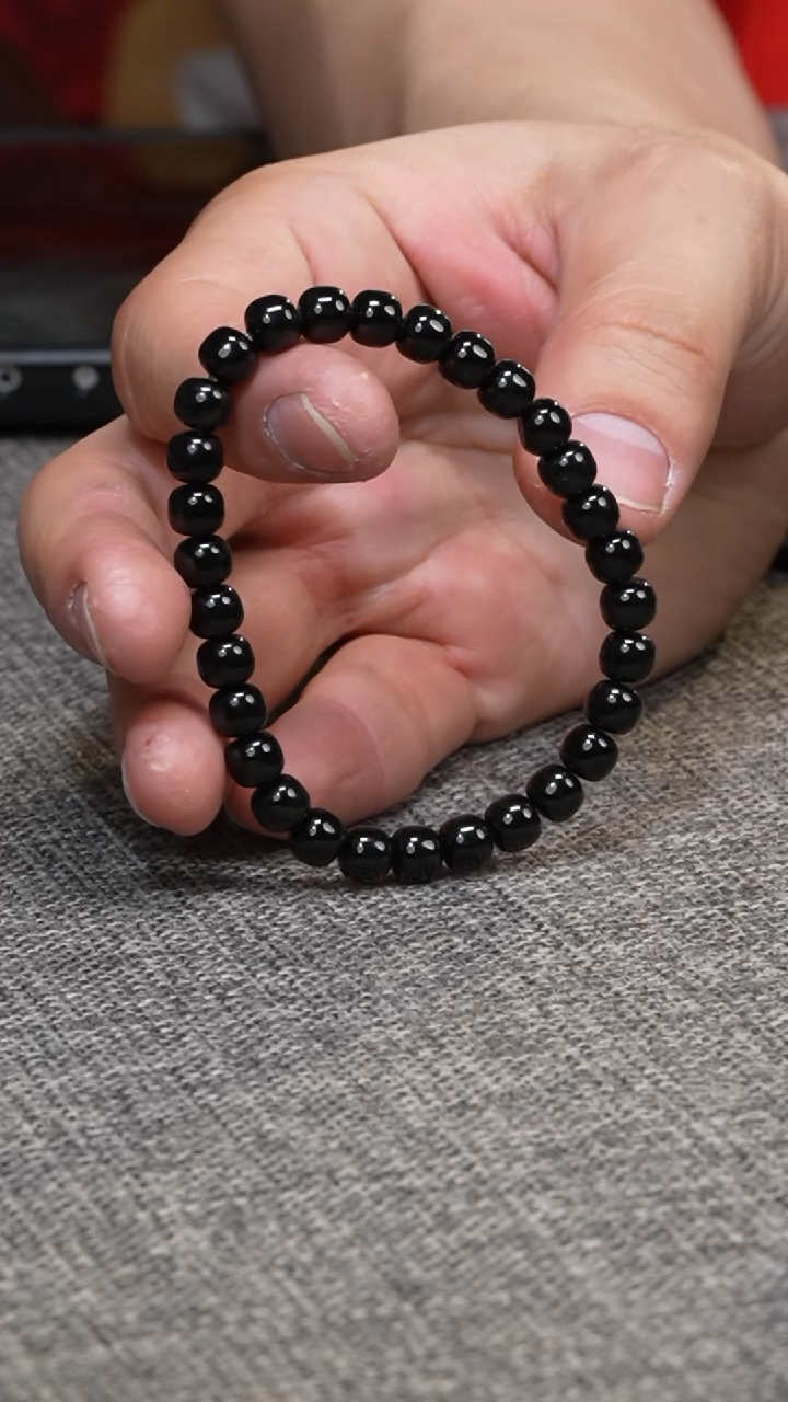 【闪购商品】和田玉手串未镶嵌和田玉黑青6.7老型手串