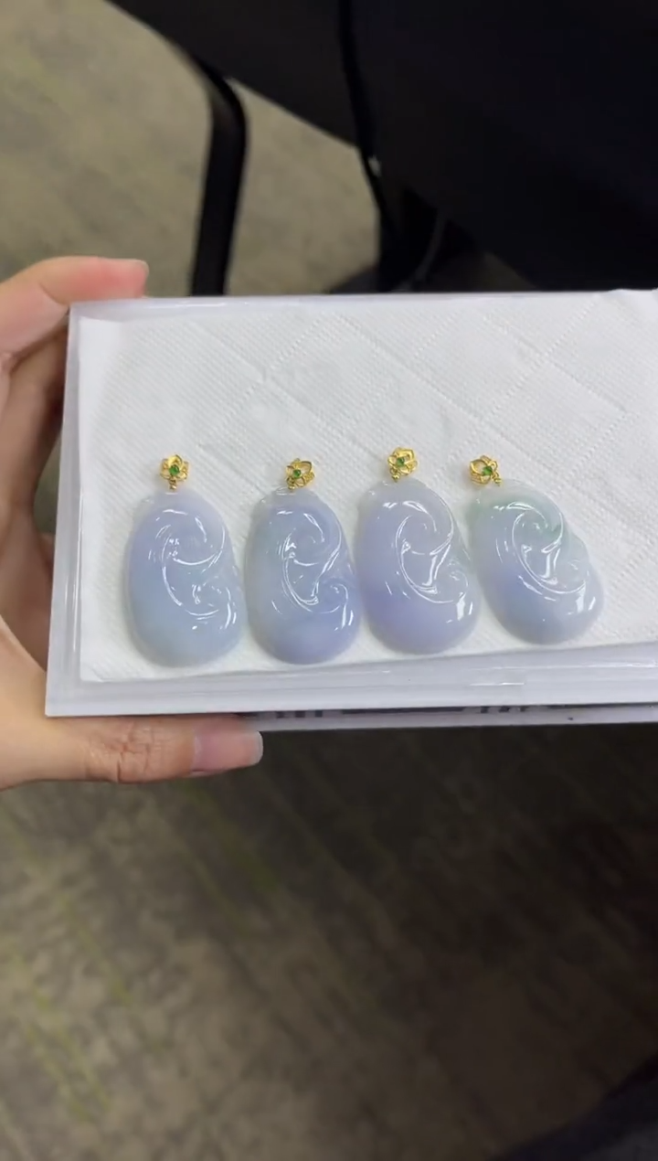 【闪购商品】翡翠颈饰18K金镶嵌P11/多样性发一件/配绳子