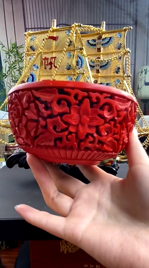 【闪购商品】非遗技艺 大漆花卉碗