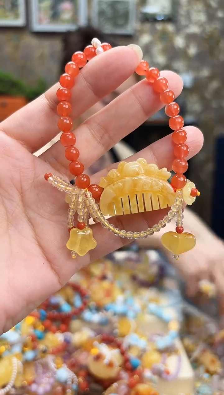 未镶嵌琥珀手串  琥珀【  手串  】多样性发一