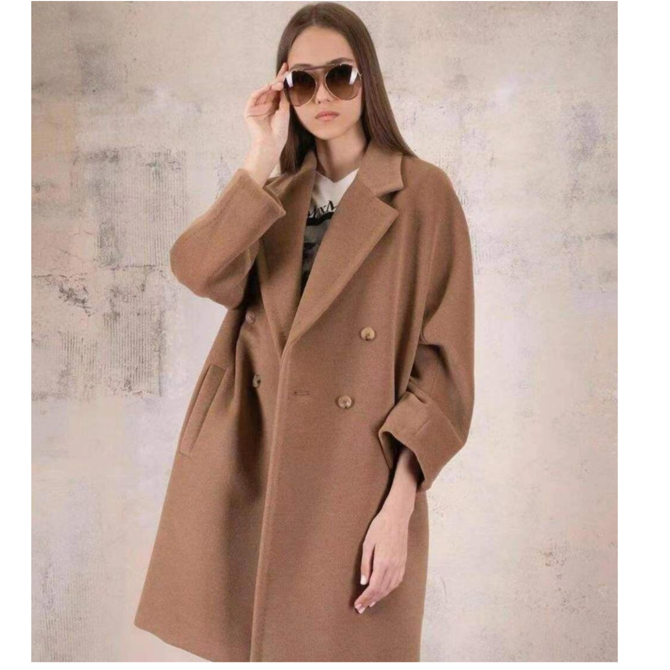 99新 MaxMara 101601 Baiocco驼绒羊毛大衣 40码 H0915 CS